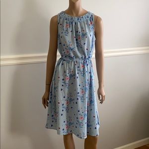 Juicy Couture blue gold floral dress